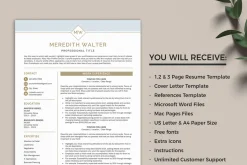 Word Resume Template & Cover Letter