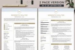 Word Resume Template & Cover Letter