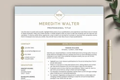 Word Resume Template & Cover Letter