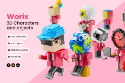 Worix 3D Character and Objects