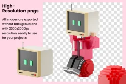 Worix 3D Character and Objects