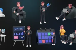 Workly - Startup & Work 3D Character