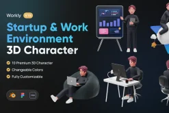 Workly - Startup & Work 3D Character