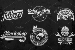 Workshop Emblems On Dark