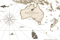 World Map. Vintage. Vector