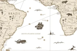 World Map. Vintage. Vector