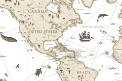 World Map. Vintage. Vector