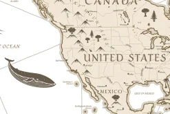 World Map. Vintage. Vector
