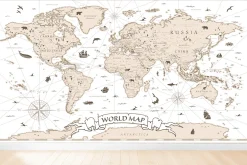 World Map. Vintage. Vector