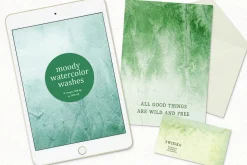 worn paper background, green