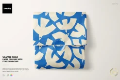 Wrapped Tissue Paper Mockup Sticker