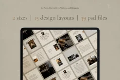 Writers Poets Social Media Templates