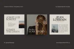 Writers Social Media Vol.5 for CANVA