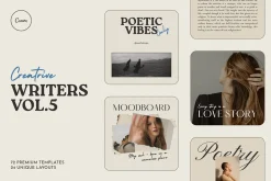 Writers Social Media Vol.5 for CANVA