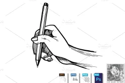 Writing or signing hand