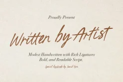 Written by Artist - Ligature Script