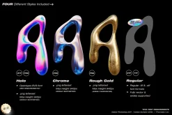 Wubble 2.0 3D Chrome Font Set