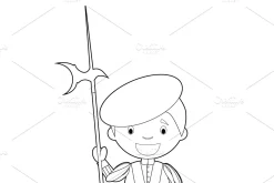 125x Kids of the World for Coloring