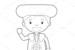 125x Kids of the World for Coloring