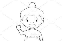 125x Kids of the World for Coloring