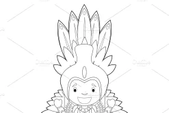 125x Kids of the World for Coloring