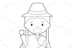 125x Kids of the World for Coloring