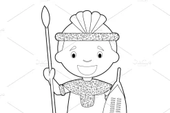 125x Kids of the World for Coloring