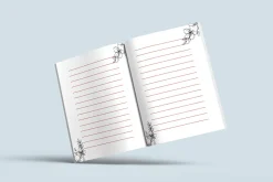 8.5 X 11 Open Book Standing Mockup