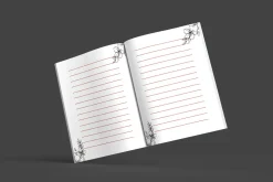 8.5 X 11 Open Book Standing Mockup
