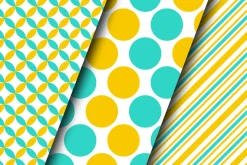Yellow and Turquoise Digital Papers