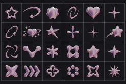 Y2k 3D Shapes Collection