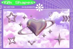 Y2k 3D Shapes Collection