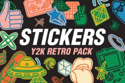25 Y2K Stickers Retro Pack