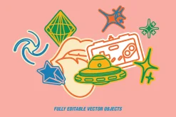 25 Y2K Stickers Retro Pack