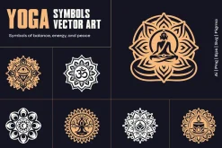Yoga Symbols Vector Art Set