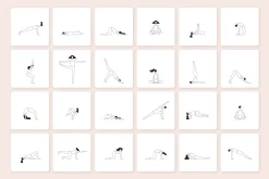 Yoga Icons: Pose Icon Illustrations