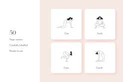 Yoga Icons: Pose Icon Illustrations