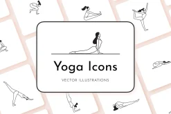 Yoga Icons: Pose Icon Illustrations