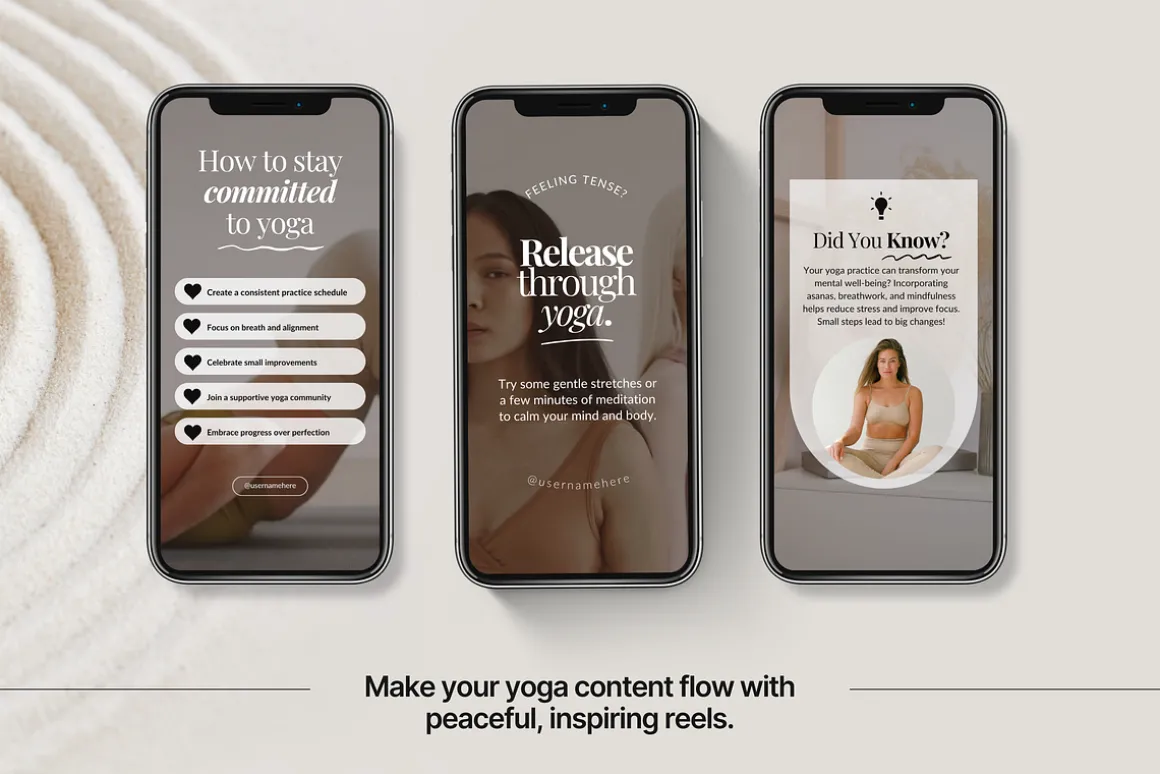 100 Yoga Instagram Reels Templates