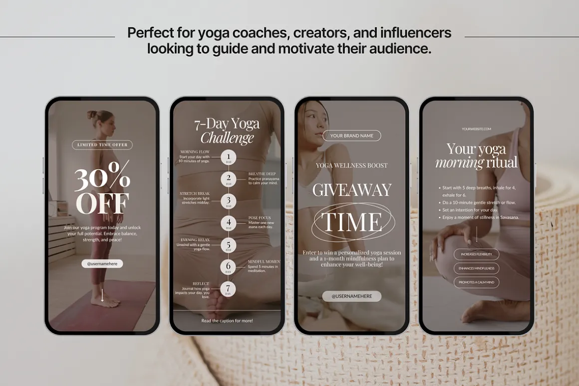 100 Yoga Instagram Reels Templates