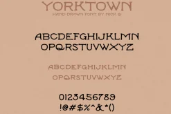 Yorktown Hand Drawn Font