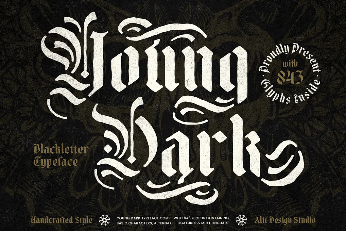 Young Dark Typeface