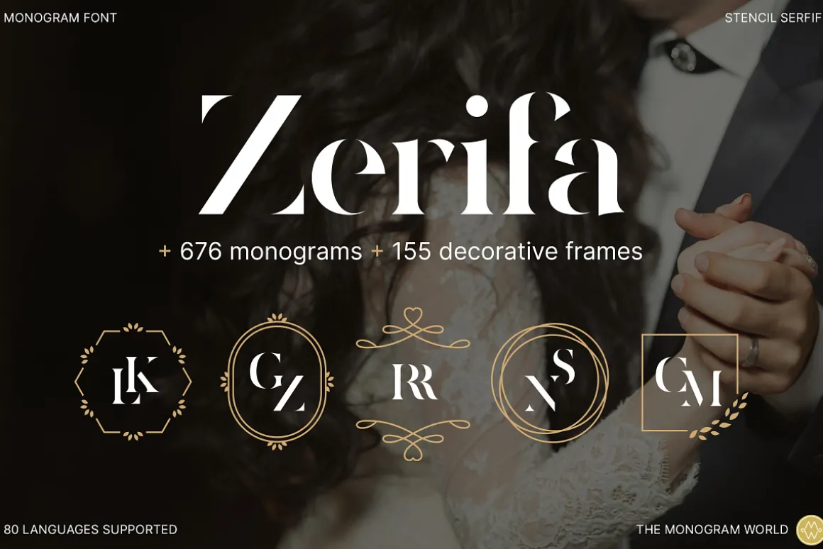 Zerifa – Serif Monogram Font