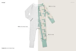 Zip Up Baby Pajama Mockup Set