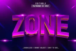 Zone 3D Editable Text Effect Style