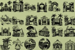 330 ZOO Animals vector illustrations