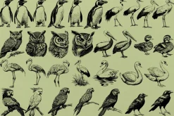 330 ZOO Animals vector illustrations