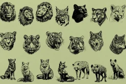 330 ZOO Animals vector illustrations