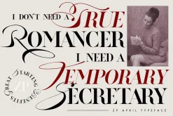 ZP APRIL - Luxury Hybrid Font